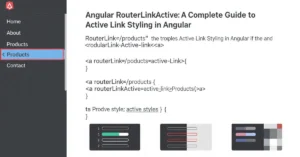 Read more about the article Angular RouterLinkActive: A Complete Guide to Active Link Styling in Angular