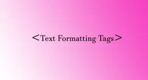 Read more about the article Text Formatting Tags in HTML