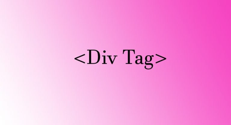 Div tag in html