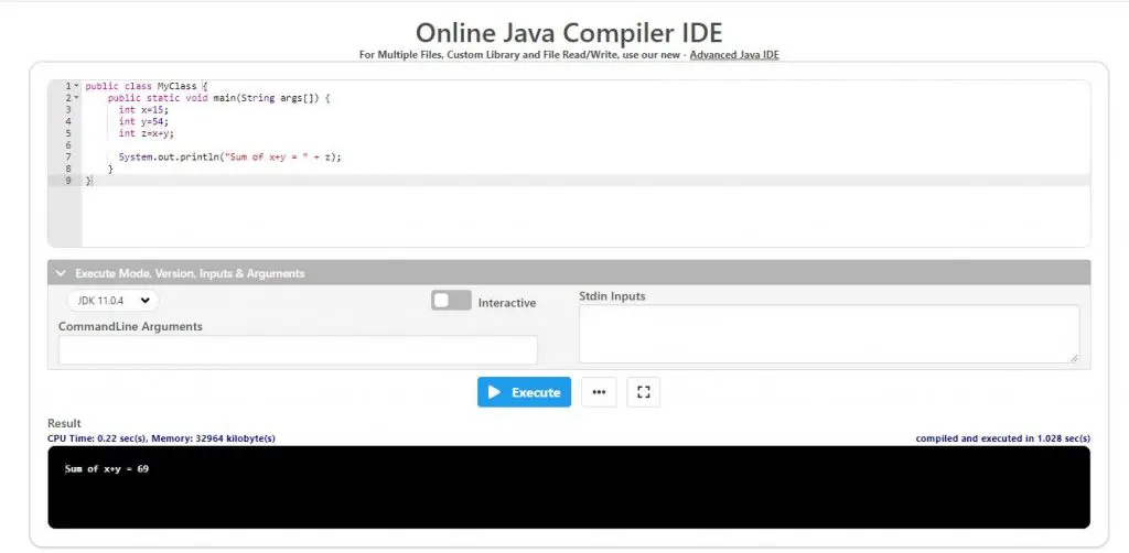 jdoodle java