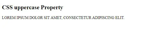 css uppercase property