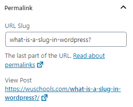 Slug in WordPress