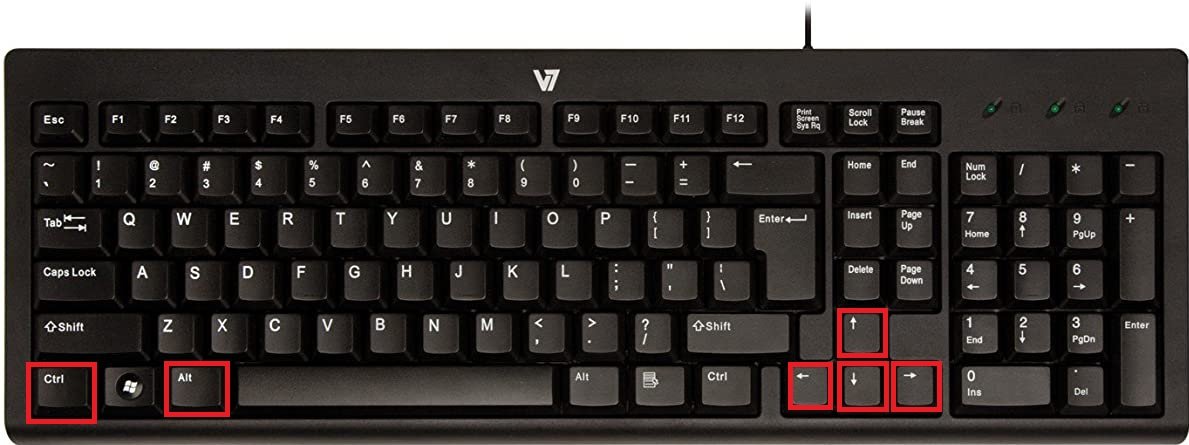 win 10 rotate screen keyboard shortcut