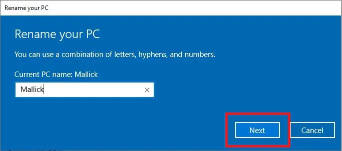 How To Change Computer Name in Windows 10