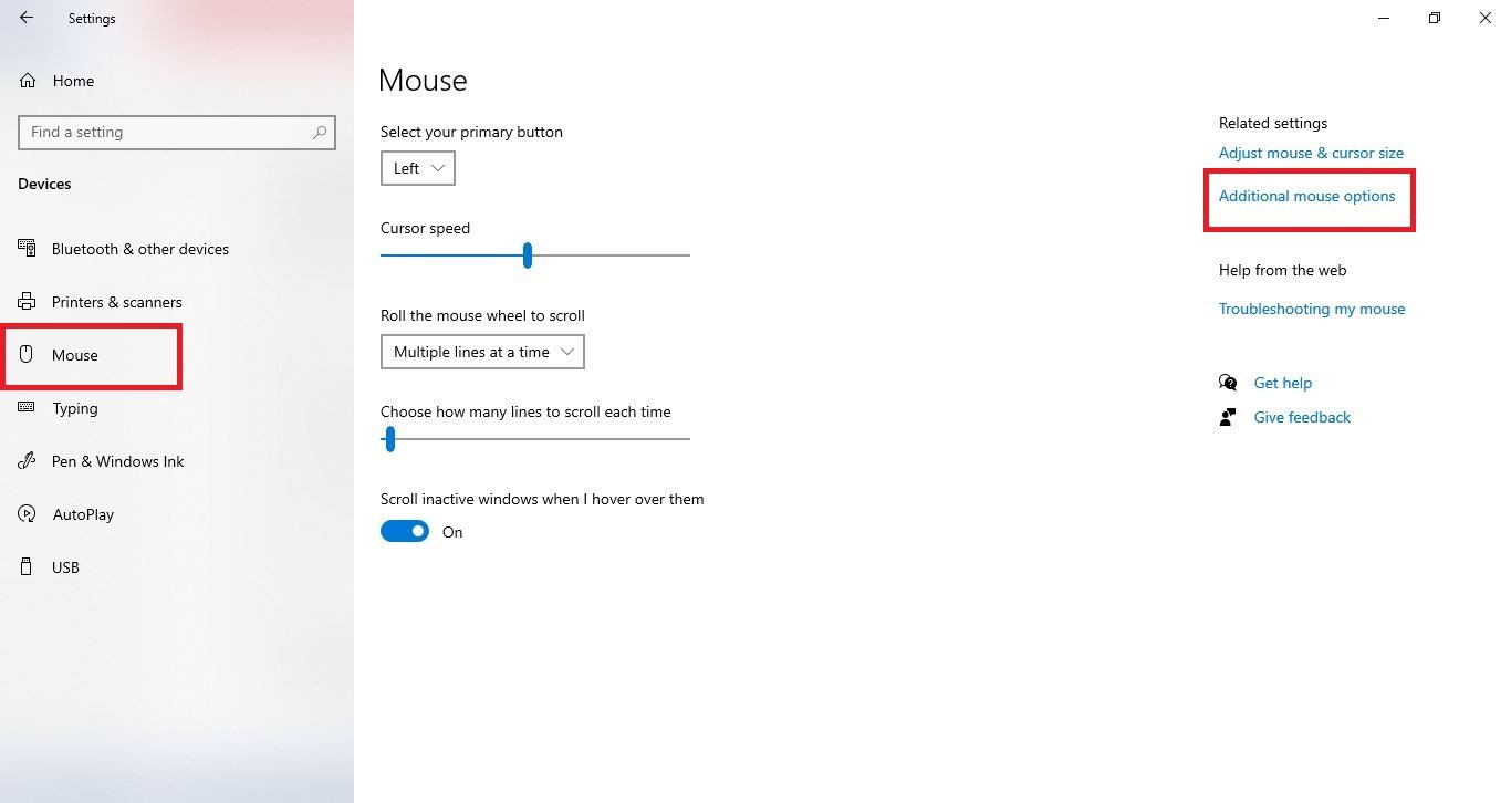 windows mouse acceleration