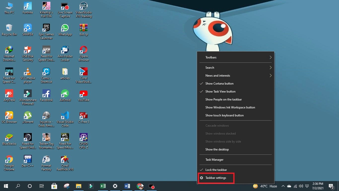 How To Move Taskbar In Windows 10