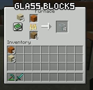 Make a Glass in Minecraft