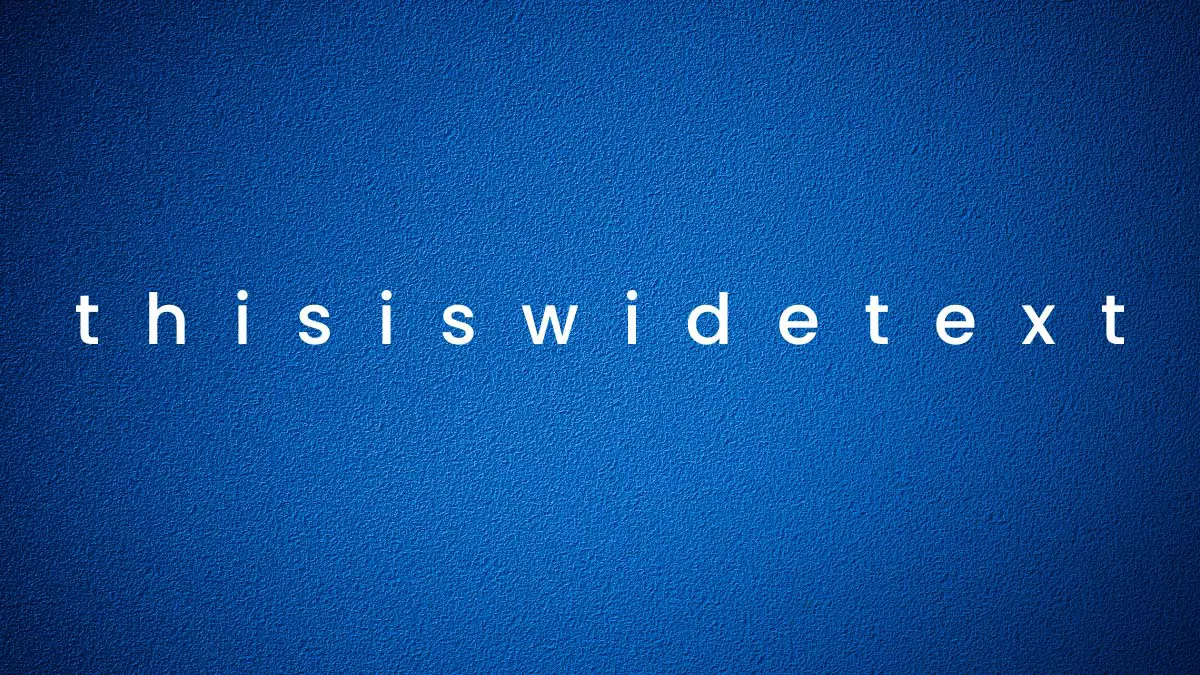 Wide Text Generator