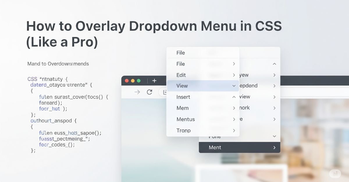 You are currently viewing How to Overlay Dropdown Menu in CSS (Like a Pro)