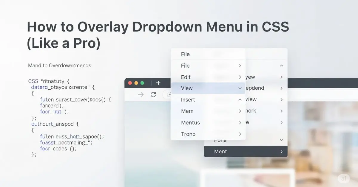You are currently viewing How to Overlay Dropdown Menu in CSS (Like a Pro)
